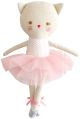 Alimrose Odette Kitty Ballerina - Spot Pink (23cm)