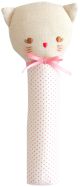 Alimrose Odette Kitty Hand Squeaker - Spot Pink