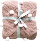 Alimrose Organic Pom Pom Blanket - Blossom