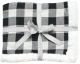 Alimrose Sherpa Baby Blanket - Black Check