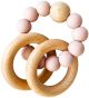 Alimrose Beechwood Teether Ring Set - Petal