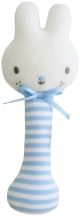 Alimrose Baby Bunny Stick Rattle - Blue Stripe