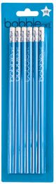 Bobble Art Blue Pack of HB Pencils with Erasers 6pk