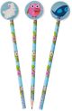 Bobble Art Woodland Pencil & Round Eraser Top Set 3pk