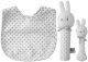 Alimrose Coco Bunny Baby Gift Set - Grey & White