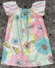 Handmade Flutter Sleeve Dress - Floral Stripes (XS 6-12m)