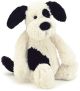 Jellycat Bashful Black & Cream Puppy - Medium (31cm)