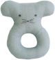 Alimrose Linen Mouse Ring Rattle - Grey