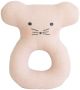 Alimrose Linen Mouse Ring Rattle - Pink