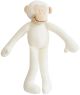 Alimrose Fleece Monkey Toy Rattle - Ivory (28cm)