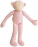 Alimrose Fleece Monkey Toy Rattle - Pink (28cm)