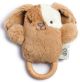 O.B. Designs Duke Dog Rattle Teether - Beige & Cream