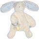 ES Kids Bunny Comforter with Dummy Holder - Cream/Blue (30cm)