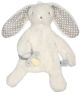 ES Kids Bunny Comforter with Dummy Holder - Cream/Grey (30cm)