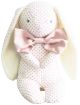 Alimrose Roberta Floppy Bunny - Spot Pink & Bowtie (25cm)