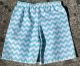 Handmade Shorts - Blue Chevron (XS 6-12m)