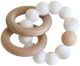 Alimrose Beechwood Teether Ring Set - Milk