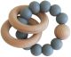 Alimrose Beechwood Teether Ring Set - Storm Grey