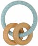 ES Kids Wood Rings Silicone Teether - Blue