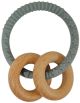 ES Kids Wood Rings Silicone Teether - Grey