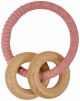 ES Kids Wood Rings Silicone Teether - Pink