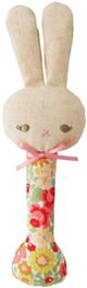 Alimrose Baby Bunny Stick Rattle - Spring Blossom