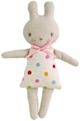 Alimrose Linen Bonnie Bunny Rattle - Confetti Spot (19cm)