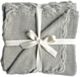 Alimrose Cotton Knit Mini Moss Stitch Blanket - Grey