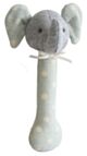 Alimrose Elephant Stick Rattle - Duck Egg Blue