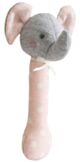 Alimrose Elephant Stick Rattle - Pale Pink White Spot
