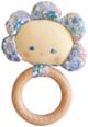 Alimrose Flower Baby Teether Rattle - Liberty Blue