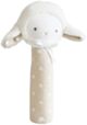 Alimrose Lamby Hand Squeaker - White Linen Spot