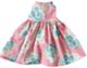 Alimrose Large Doll Dress - Blue Pink Daisy (40-45cm)