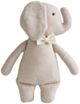 Alimrose Linen Mini Toy Rattle - Elephant (17cm)