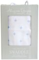 Alimrose Single Muslin Swaddle - Crosses Blue