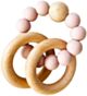 Alimrose Beechwood Teether Ring Set - Petal