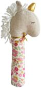 Alimrose Yvette Unicorn Hand Squeaker - Rose Garden