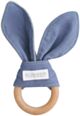 Alimrose Bailey Bunny Teether - Chambray Linen
