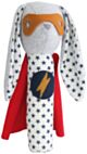 Alimrose Super Hero Bunny Squeaker - Navy Star