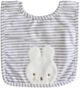 Alimrose Baby Bunny Bib - Grey Stripe
