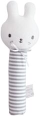 Alimrose Baby Bunny Hand Squeaker - Grey Stripe