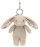 Jellycat Bashful Blossom Beige Bunny Bag Charm (17cm)