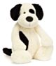 Jellycat Bashful Black & Cream Puppy - Big (51cm)