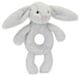 Jellycat Bashful Silver Bunny Ring Rattle (18cm)
