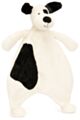Jellycat Bashful Black & Cream Puppy Comforter (28cm)