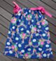 Handmade Ribbon Tie Dress - Blue Floral (S 1-2y)