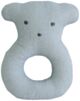 Alimrose Linen Bear Ring Rattle - Grey