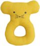 Alimrose Linen Mouse Ring Rattle - Butterscotch