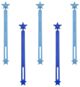 Lunch Punch Silicone Wrap Bands - Blue (5 pack)
