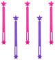 Lunch Punch Silicone Wrap Bands - Pink (5 pack)